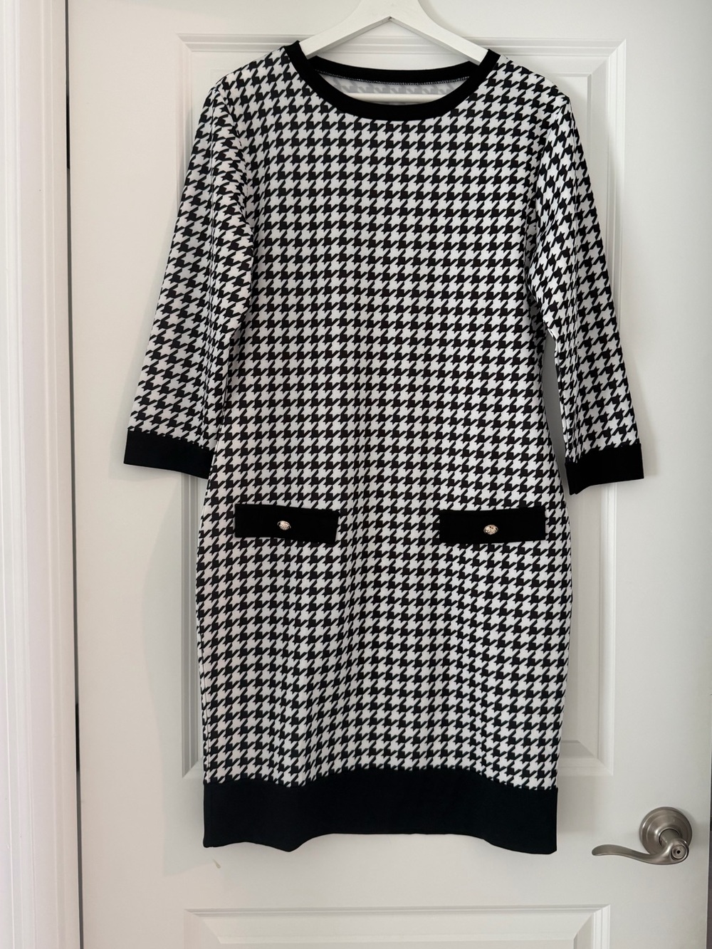 Houndstooth Midi Dress